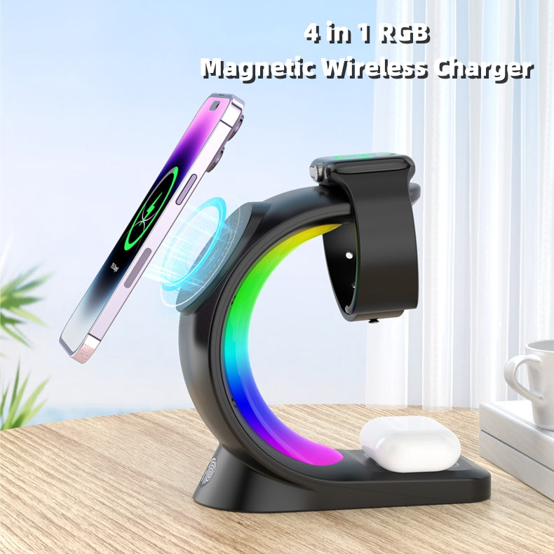 4 In 1 Fast Magnetic Wireless Charger